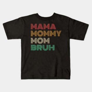 Ma Mama Mom Bruh (Washed) Kids T-Shirt